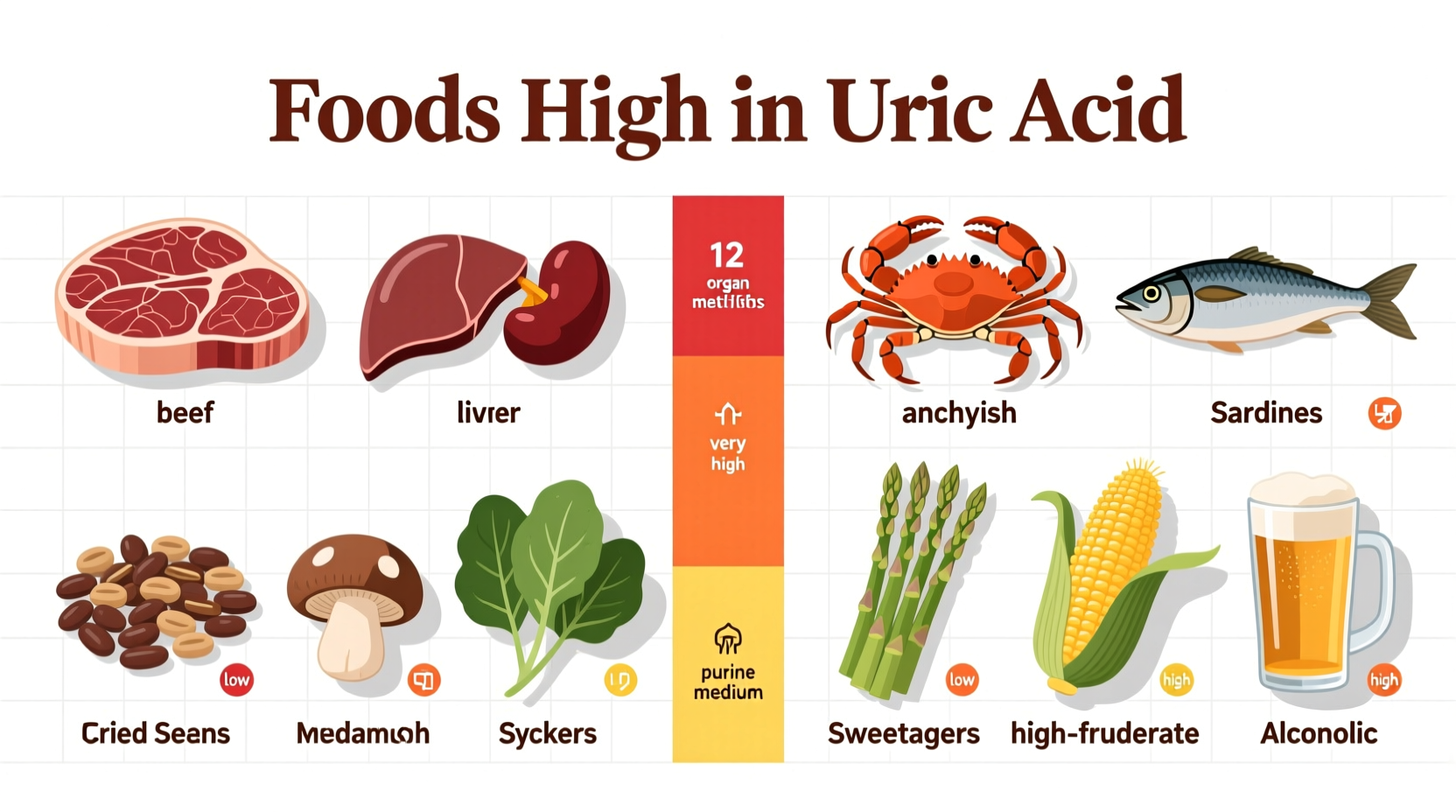 Top 10 High Uric Acid Foods to Avoid for Gout Relief