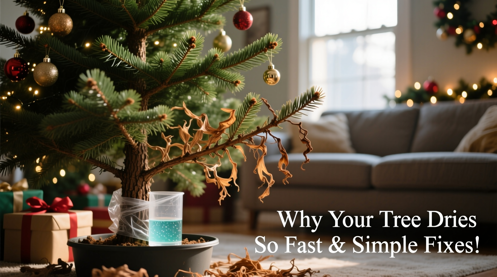 why does my christmas tree dry out so fast and how to prevent it with simple hacks