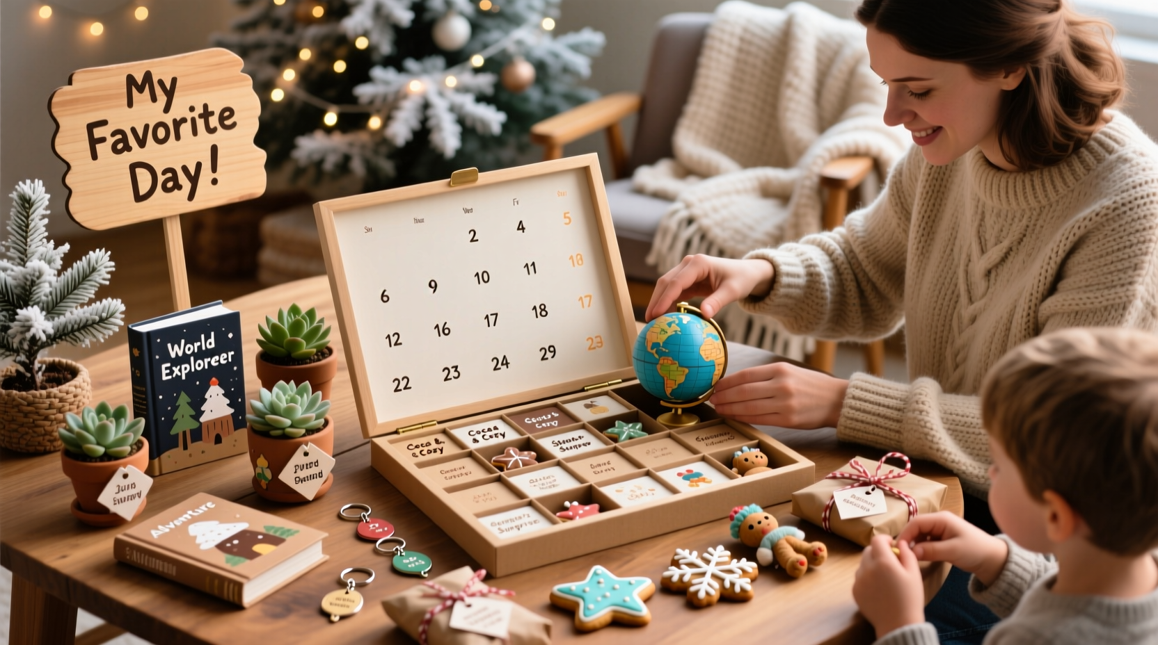 how to personalize an advent calendar with custom gifts and themes