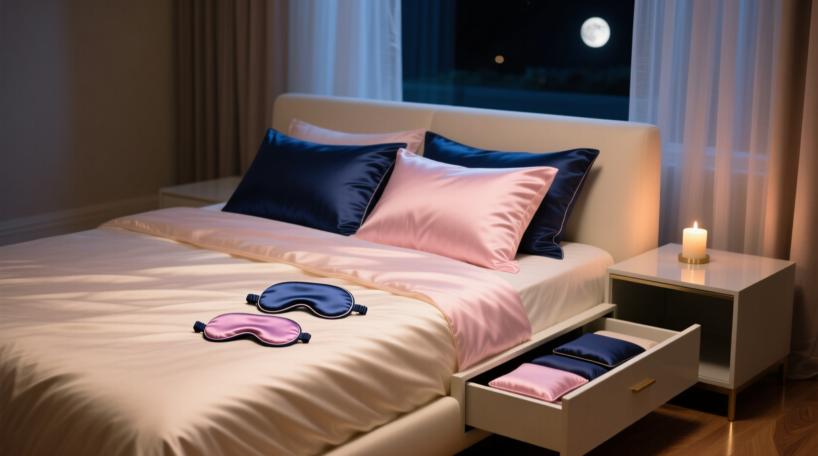 closet organization tips for satin pillowcases