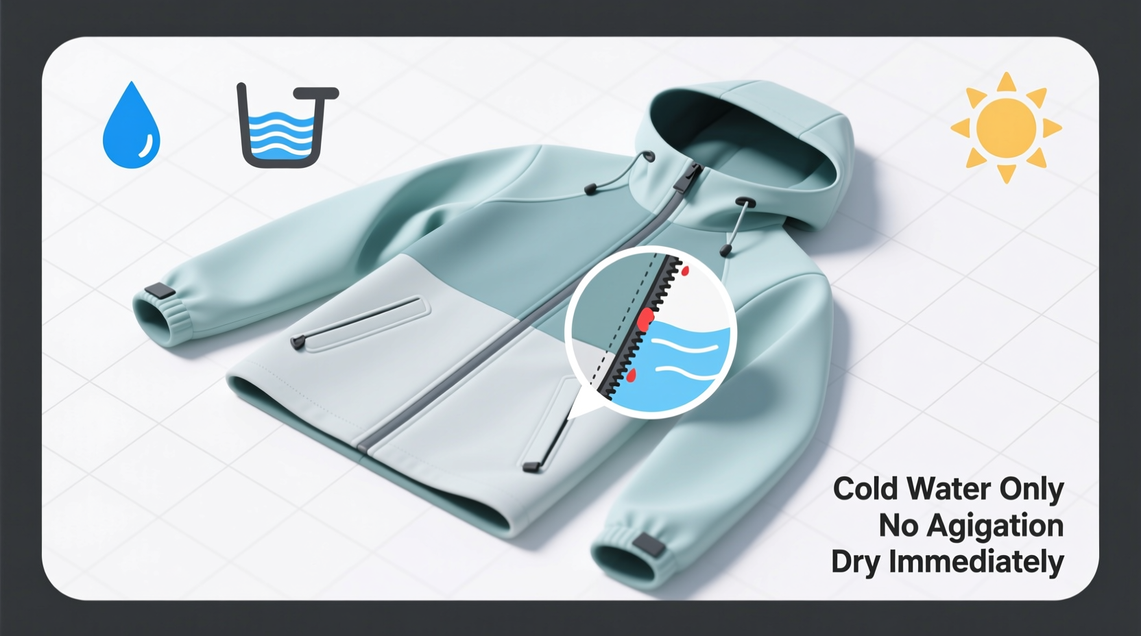 how to wash a reversible windbreaker safely