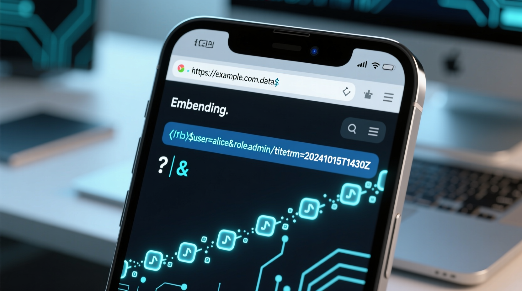 how to embed data into a url