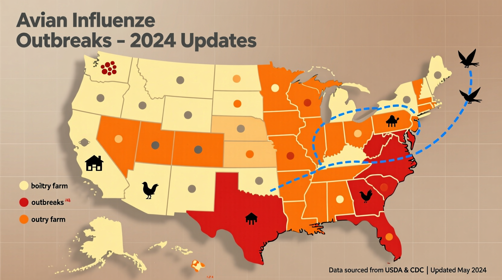States with Bird Flu Cases in 2024: Confirmed Outbreaks and Updates