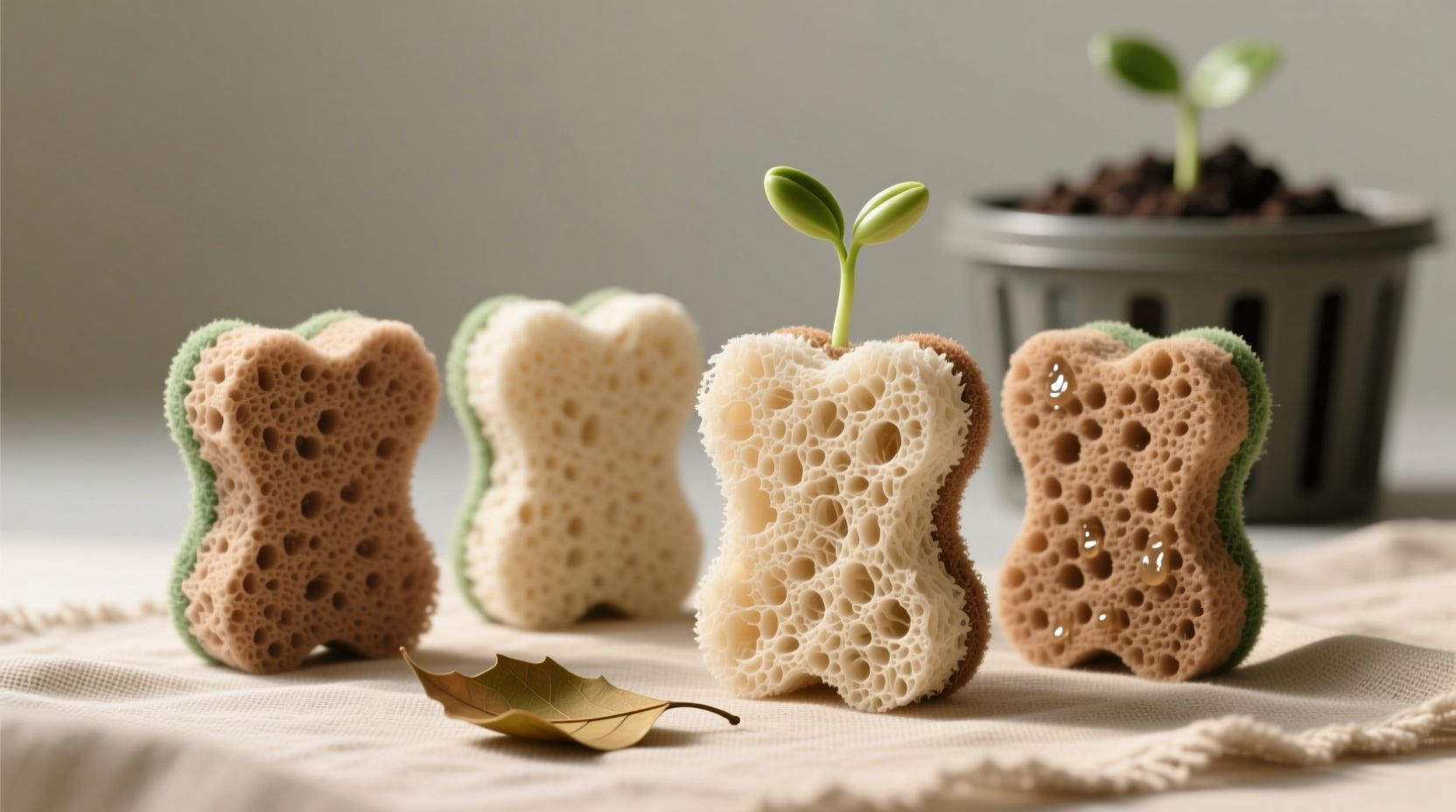 compostable vs recycled sponges which breaks down at home