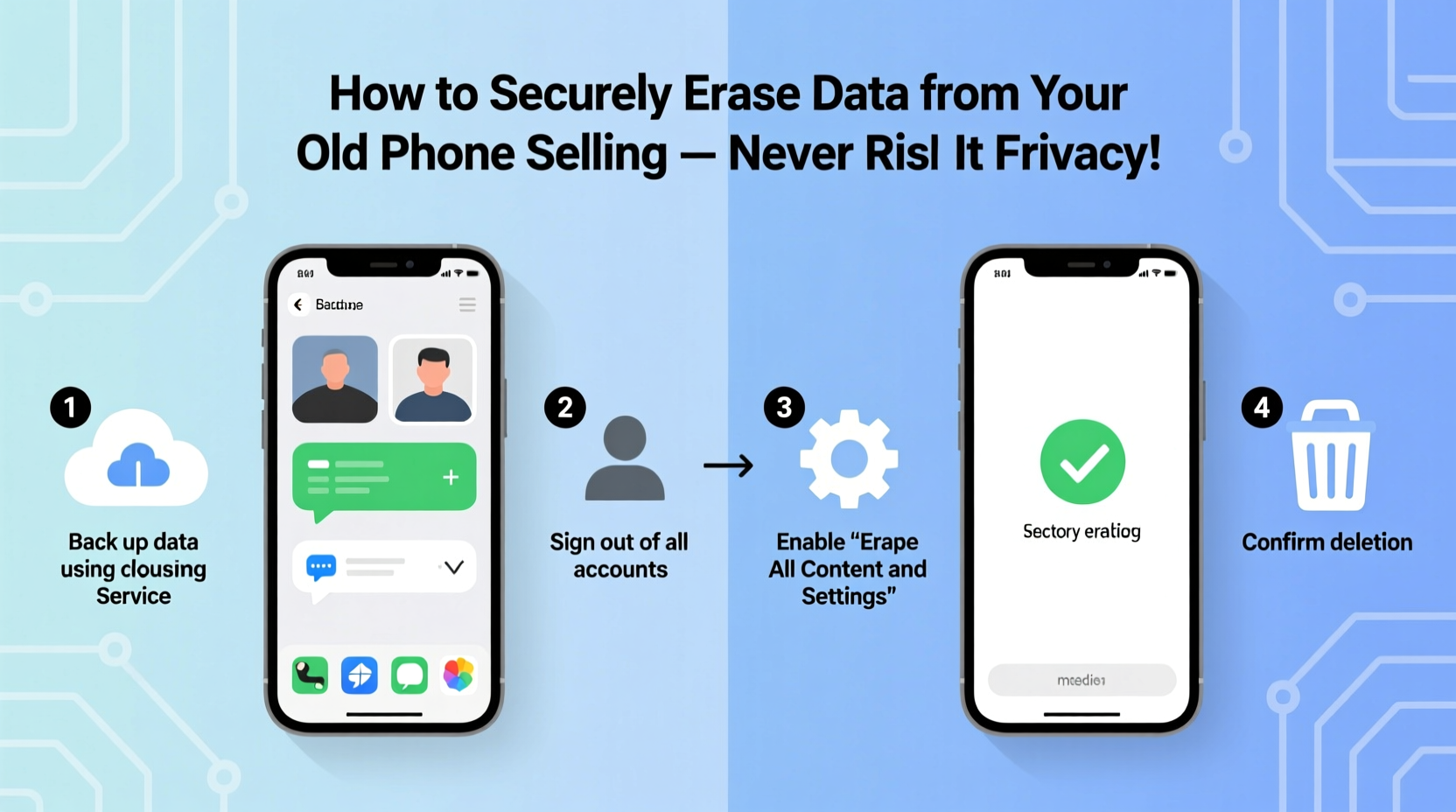 how to securely erase data from old phone before selling it forever