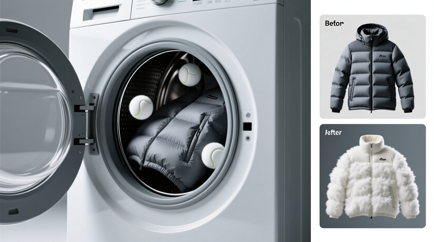 down jacket washing machine vs professional