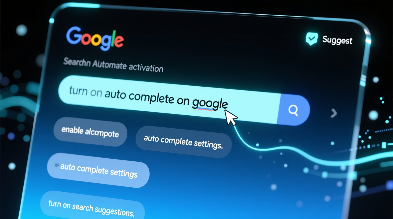 turn on auto complete on google
