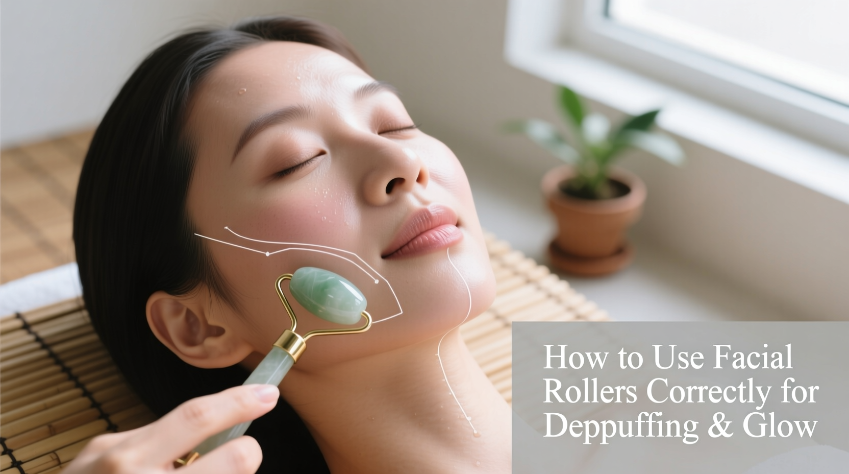 how to use facial rollers correctly for depuffing and glow