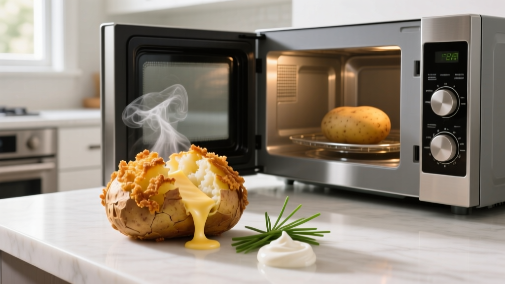 Microwave + Air Fryer Baked Potatoes: Crispy & Safe