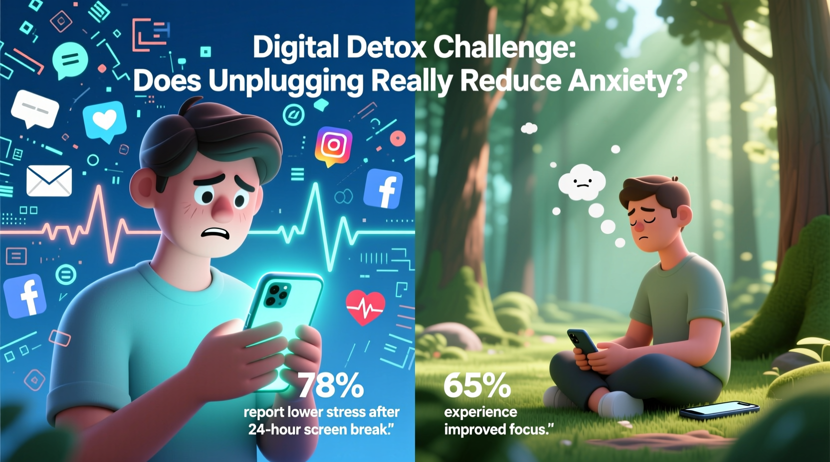 digital detox challenges does unplugging really reduce anxiety