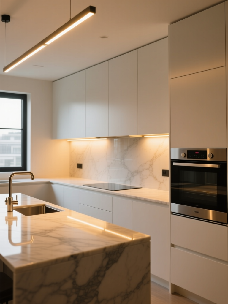 LED strip installation