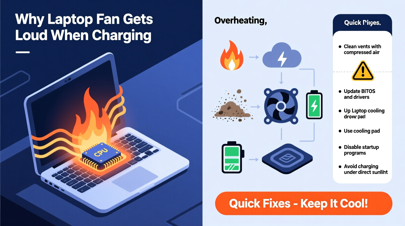 why does my laptop fan get so loud when charging causes and quick fixes