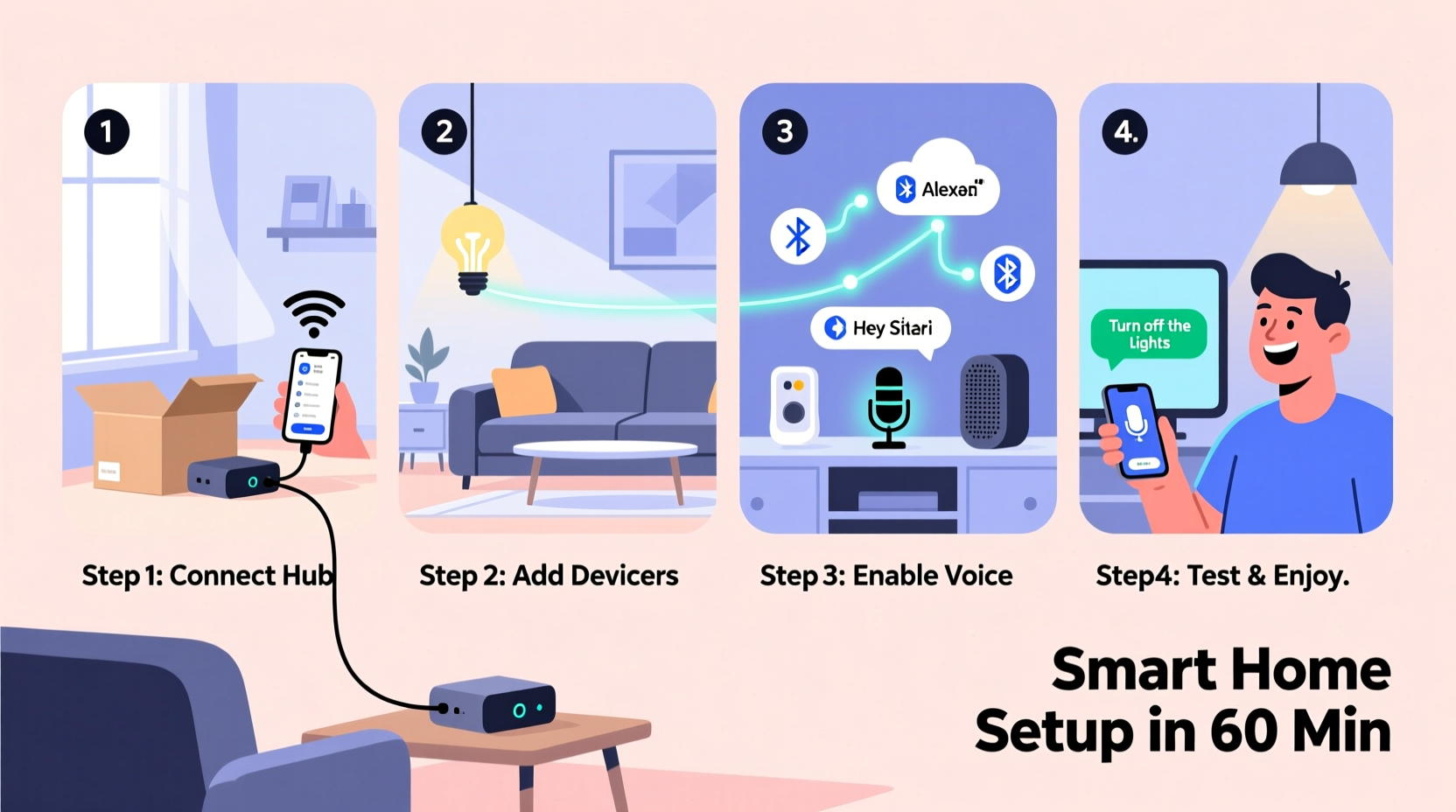 step by step guide to setting up a smart home hub with voice control in under an hour