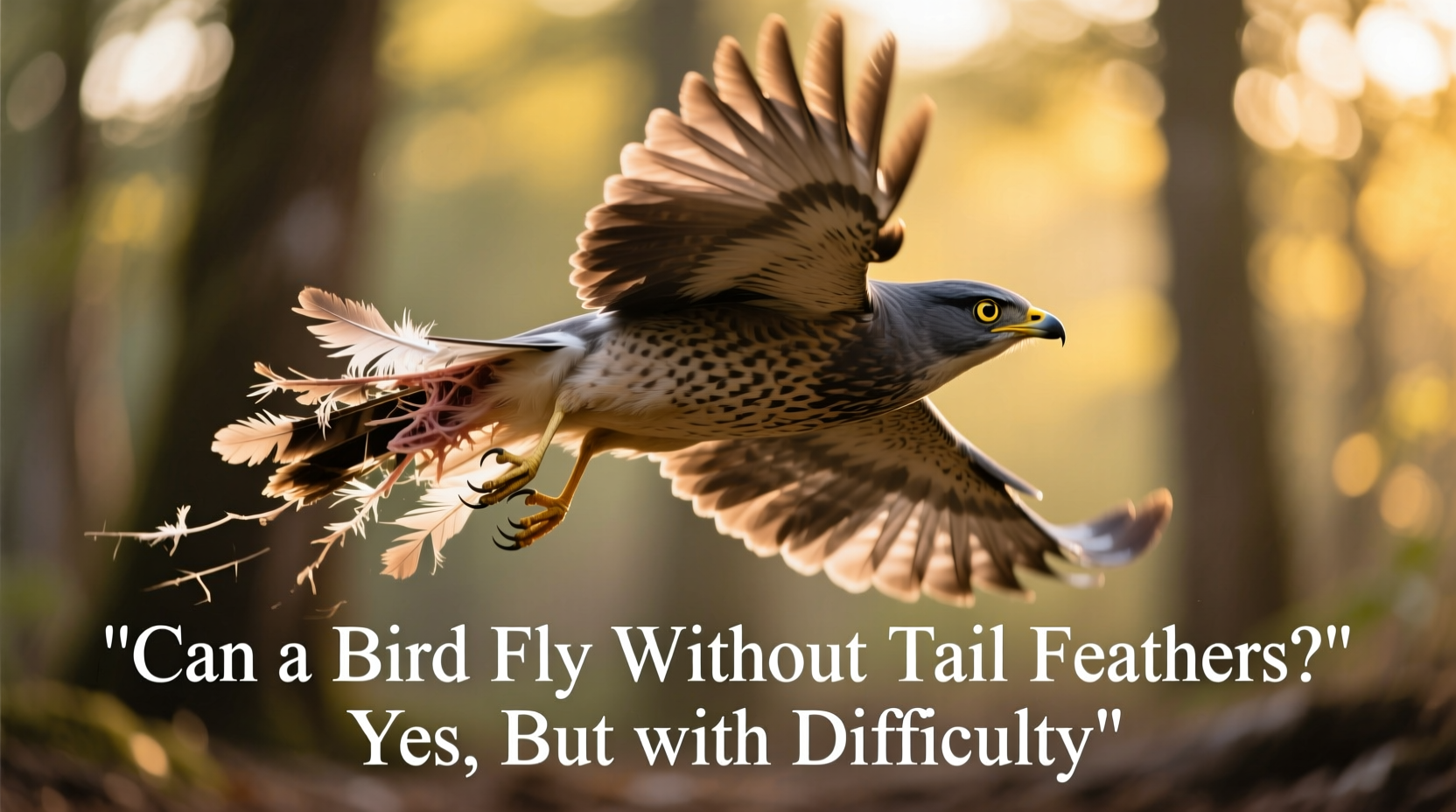 can a bird fly without tail feathers