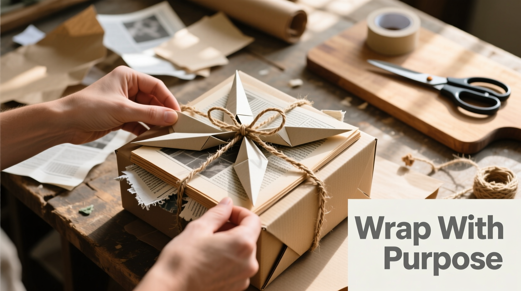 how to wrap presents like a pro using zero tape and only recycled materials