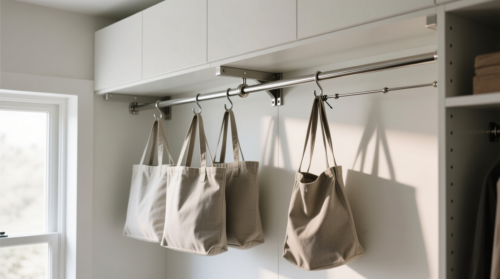 closet ceiling hooks vs tension rods