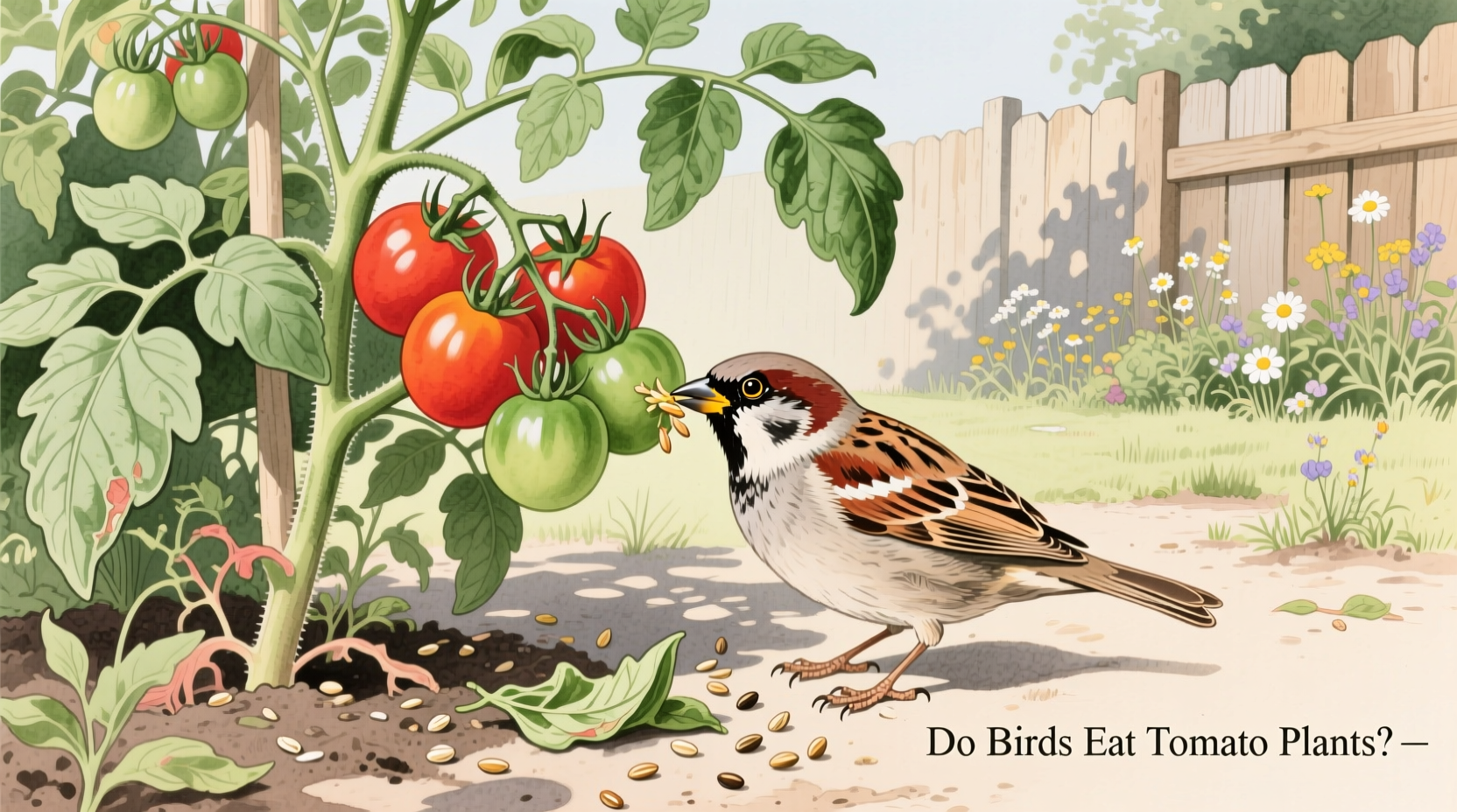 Do Birds Eat Tomato Plants? Gardener's Guide to Bird Behavior