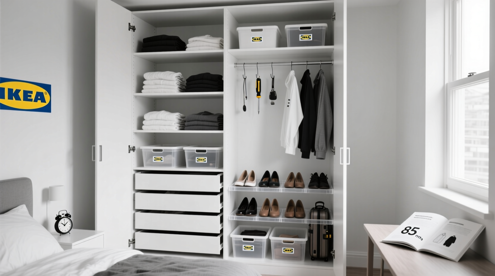 ikea pax closet organization tips