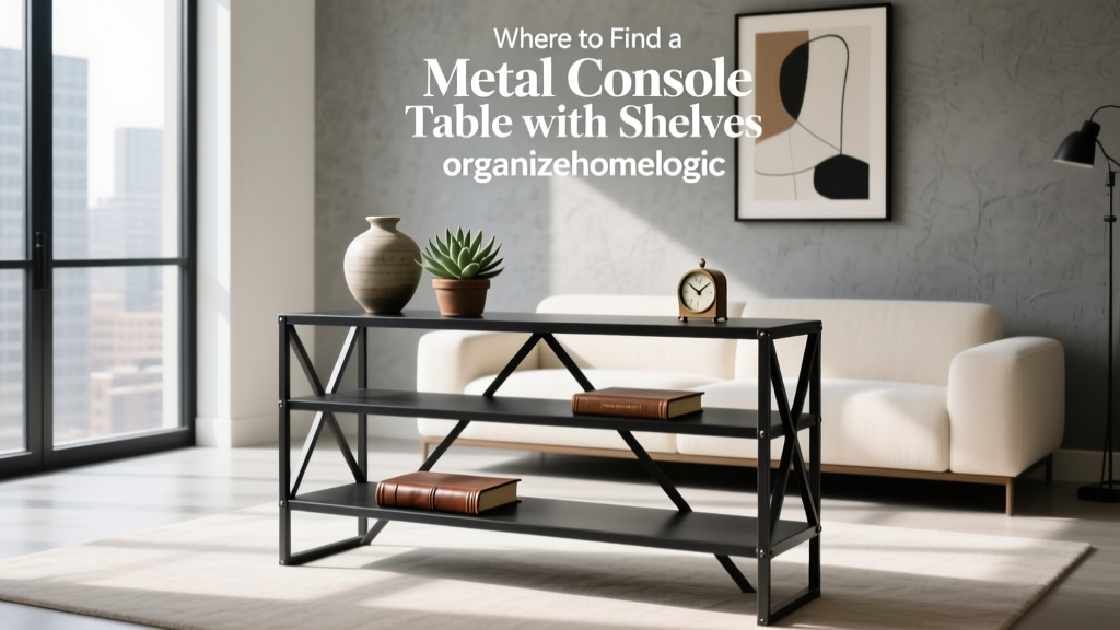 Where to Find a Metal Console Table with Shelves