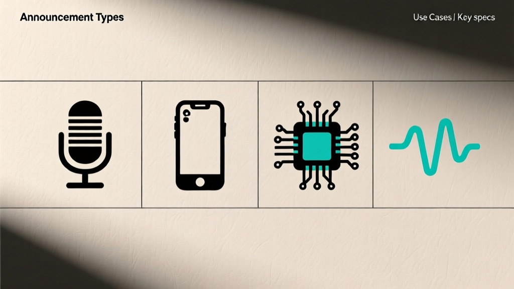 Announcement Speaker Types & Use Cases Guide