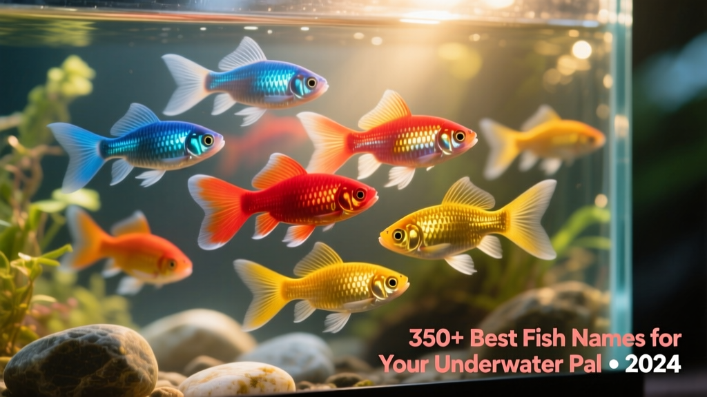 A group of colorful guppies swirling together in mid-tank, tails fanned out