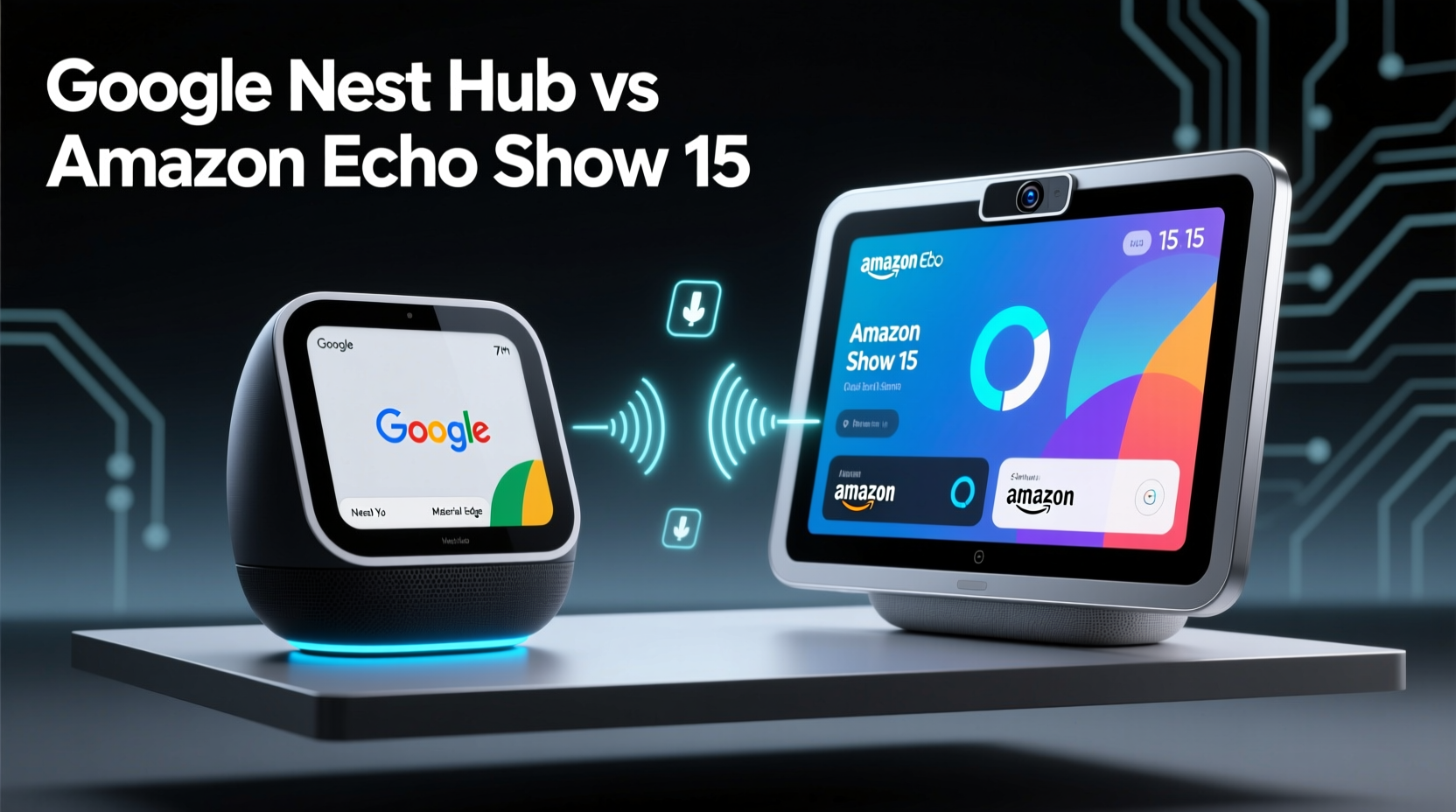google nest hub vs amazon echo show 15 smart display showdown