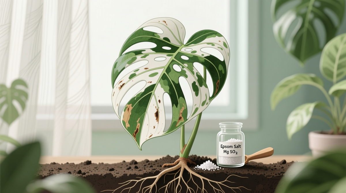 Epsom Salt Spray for Variegated Monsteras
