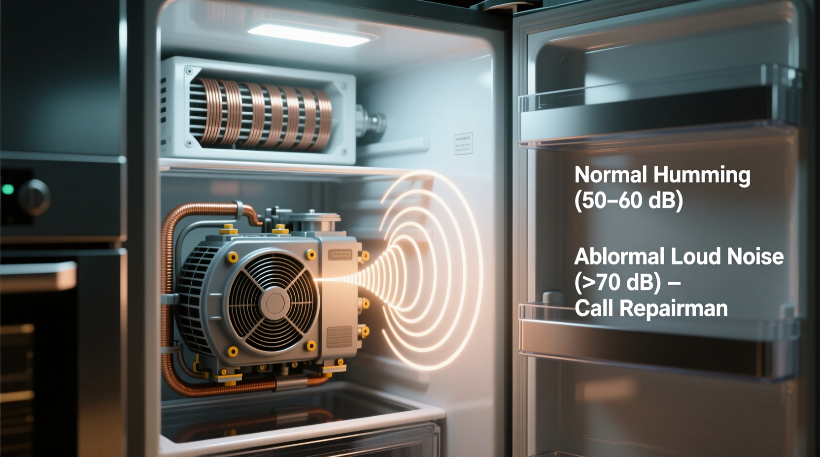 why is my fridge making a loud humming noise and when to call a repairman