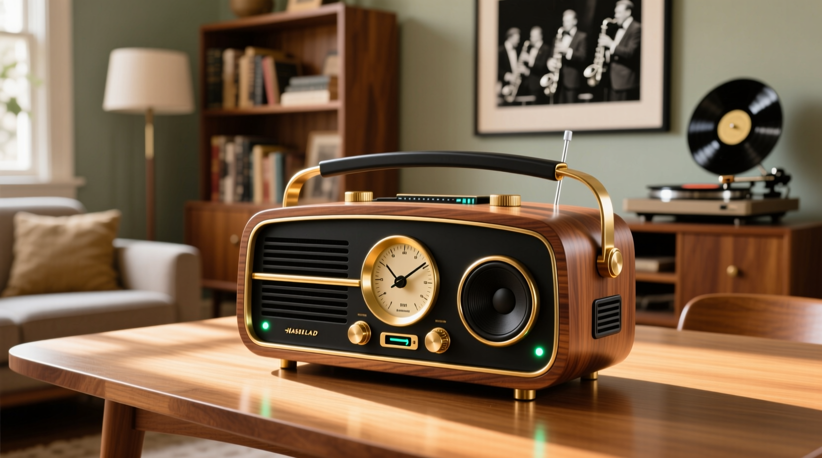 turn a 1950s radio into a portable stereo