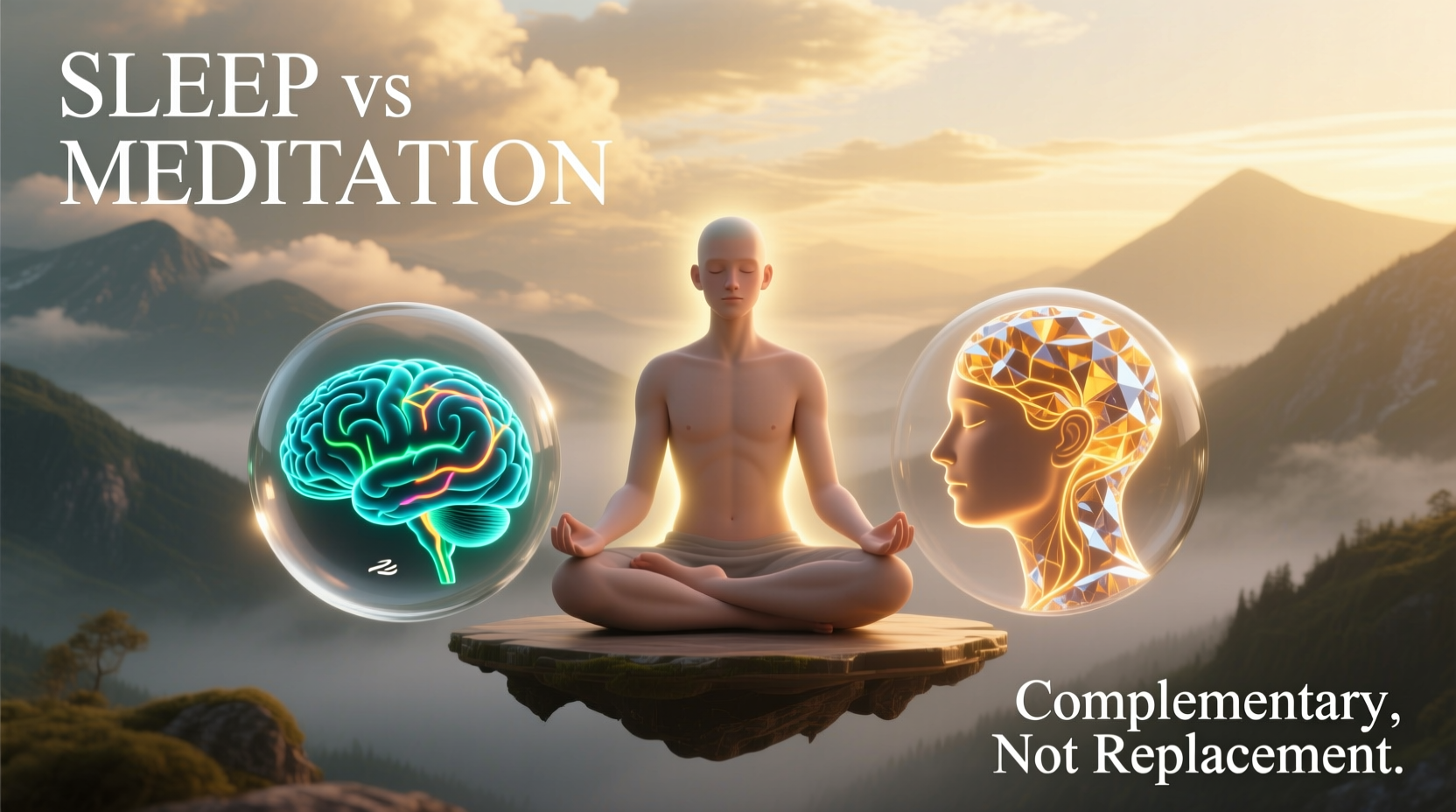 can meditation replace sleep for mental clarity or is it just complementary