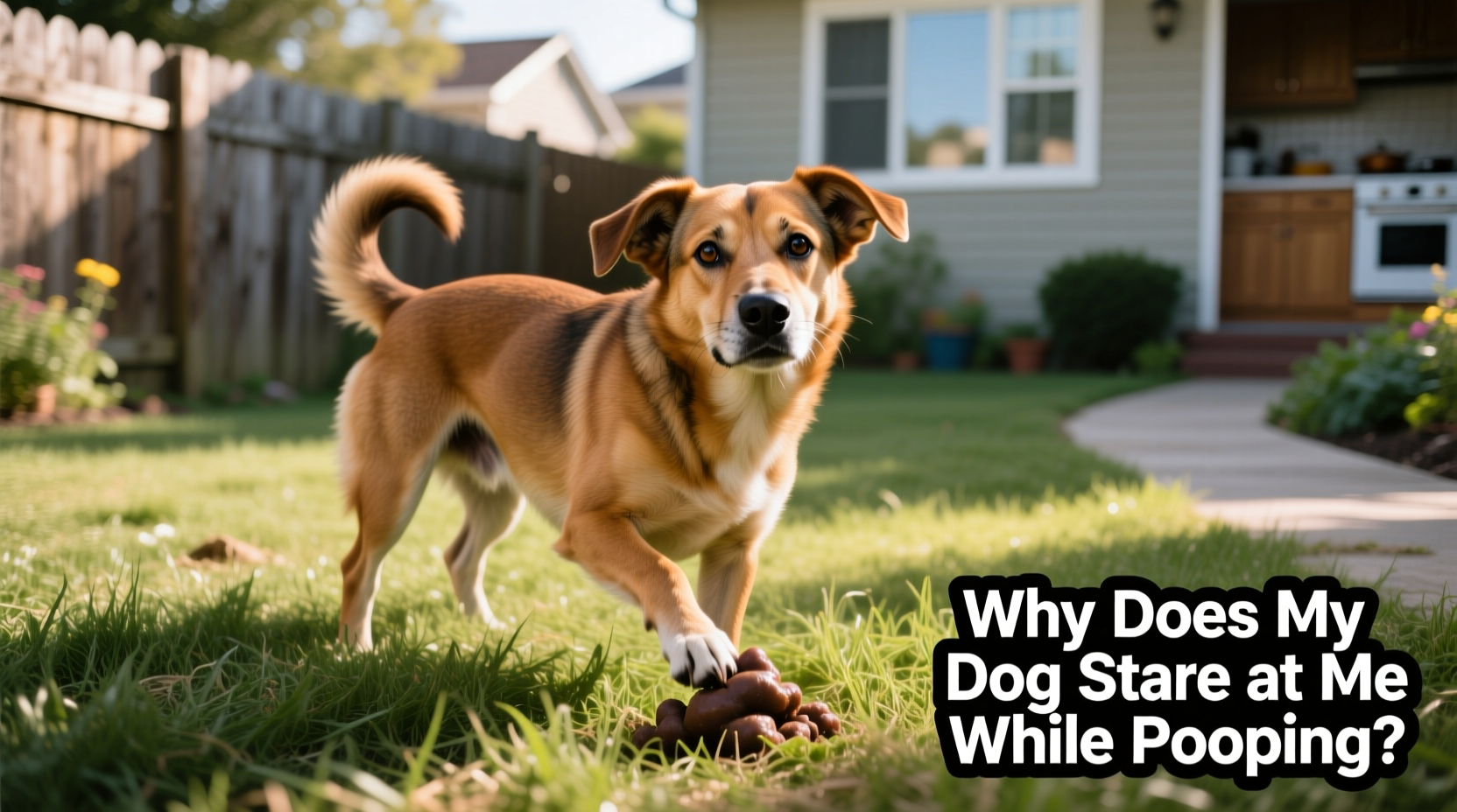 why does my dog stare at me while pooping strange but common behavior explained