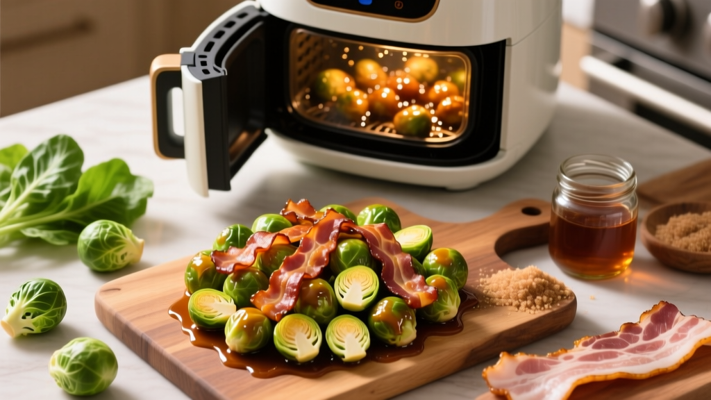 Maple Bacon Brussels Sprouts Air Fryer Recipe