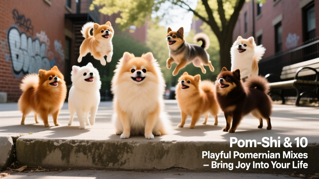 Pom-Shi sitting on concrete