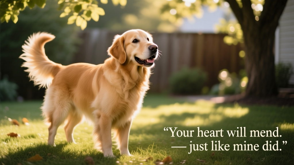 A dog wags his tail with his heart.