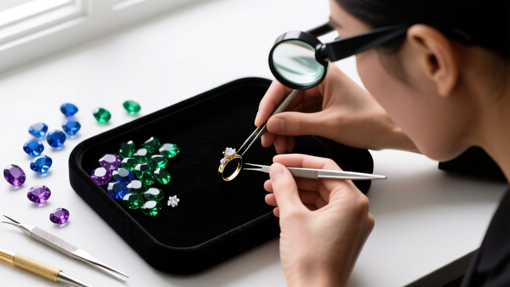 Overhead view of a jeweler's bench showing a vintage paddle-back clip being soldered to a modern 20-gauge titanium earring post.