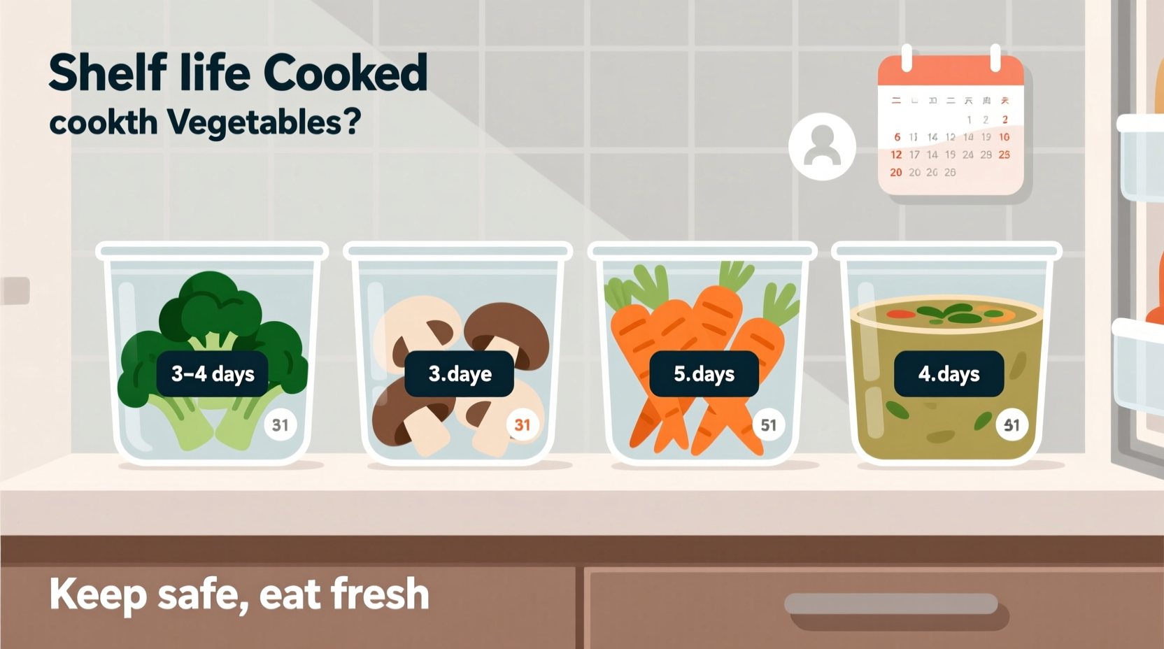 how long can cooked vegetables last in the fridge