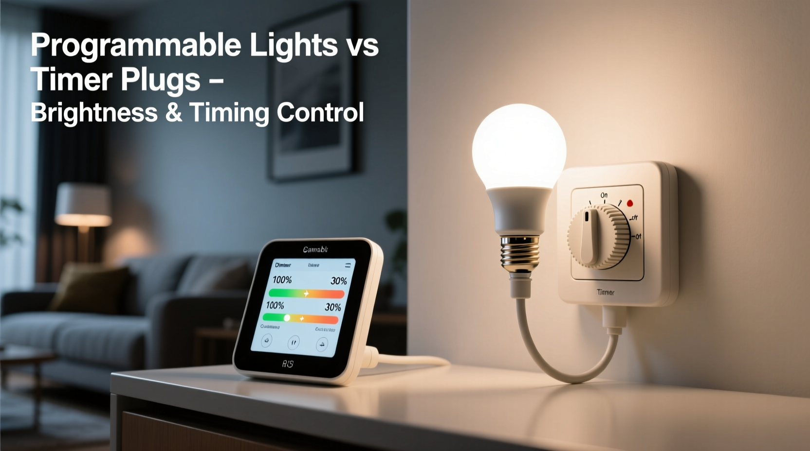 programmable lights vs timer plugs which gives better control over brightness and timing