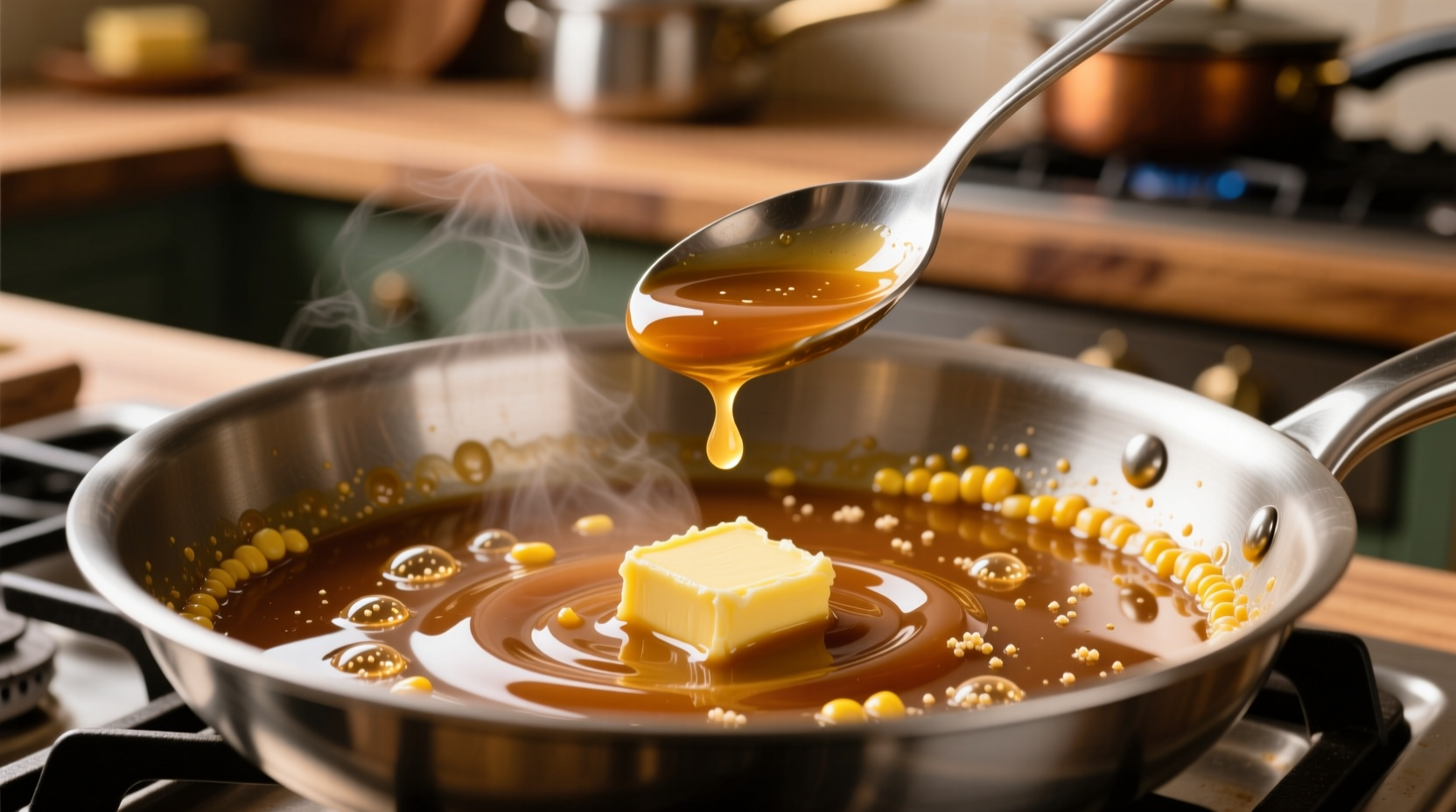 save a watery pan sauce with butter and cornstarch