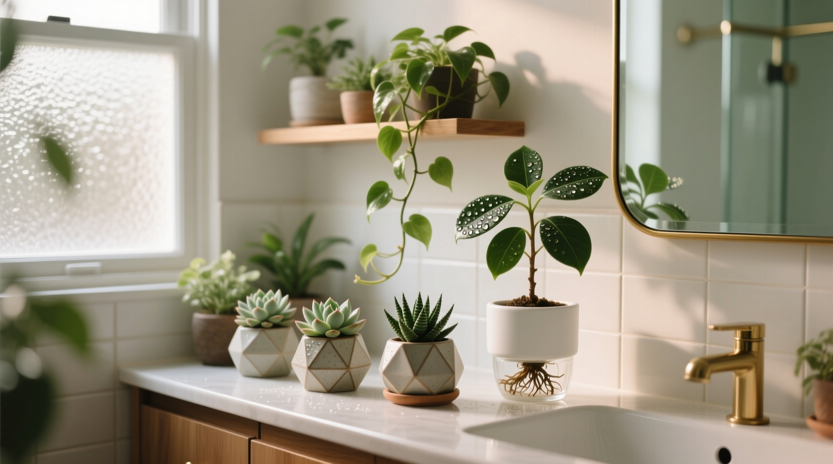 small plants for bathroom