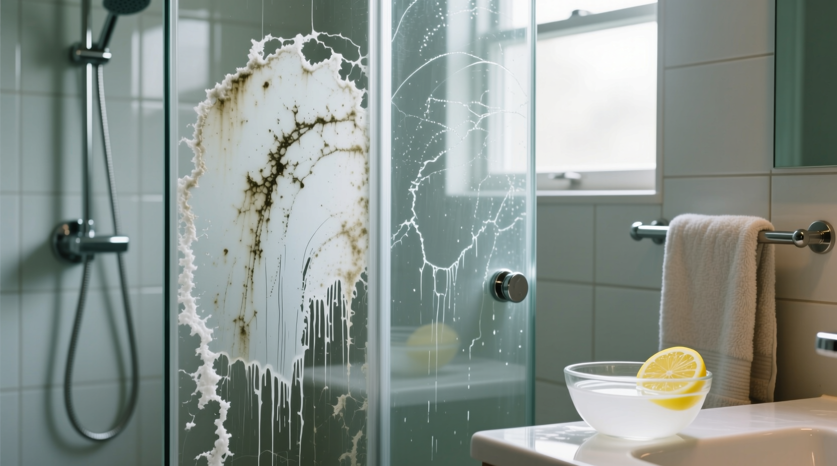 remove hard water stains with edible acids