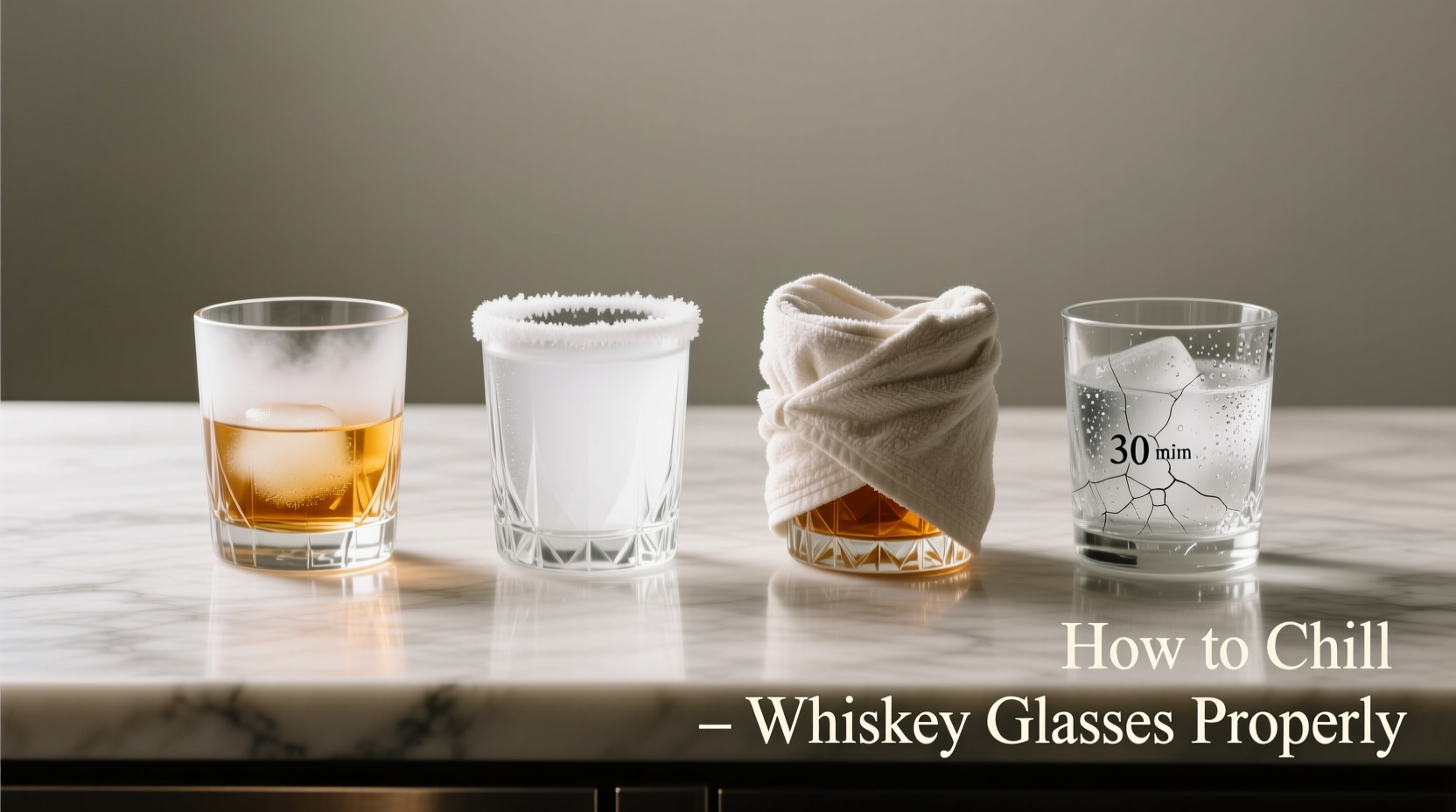 how to chill whiskey glasses properly without cracking them or over-chilling