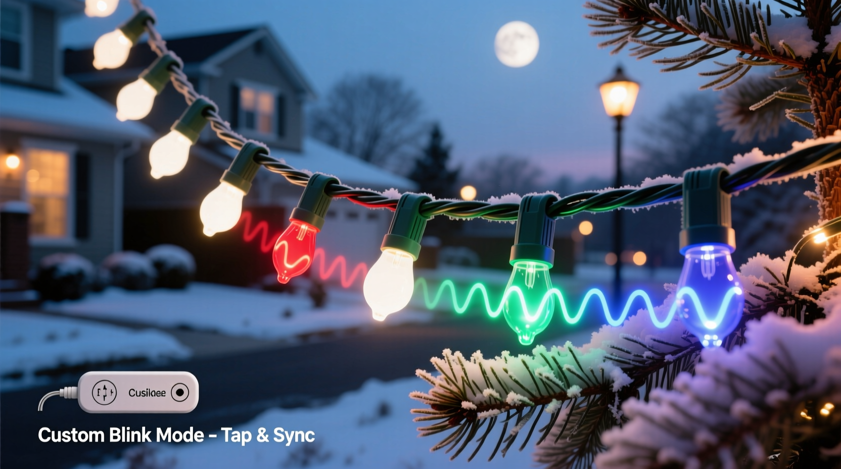 can you customize the blink sequence on programmable christmas lights