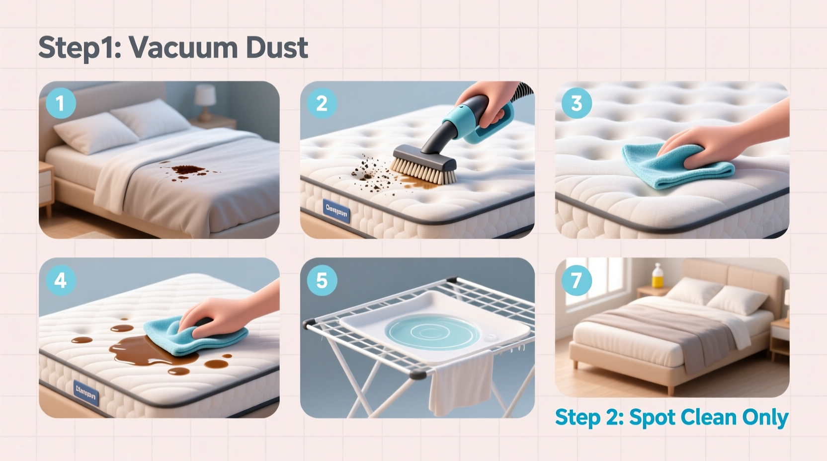 step by step guide to cleaning a memory foam mattress topper safely