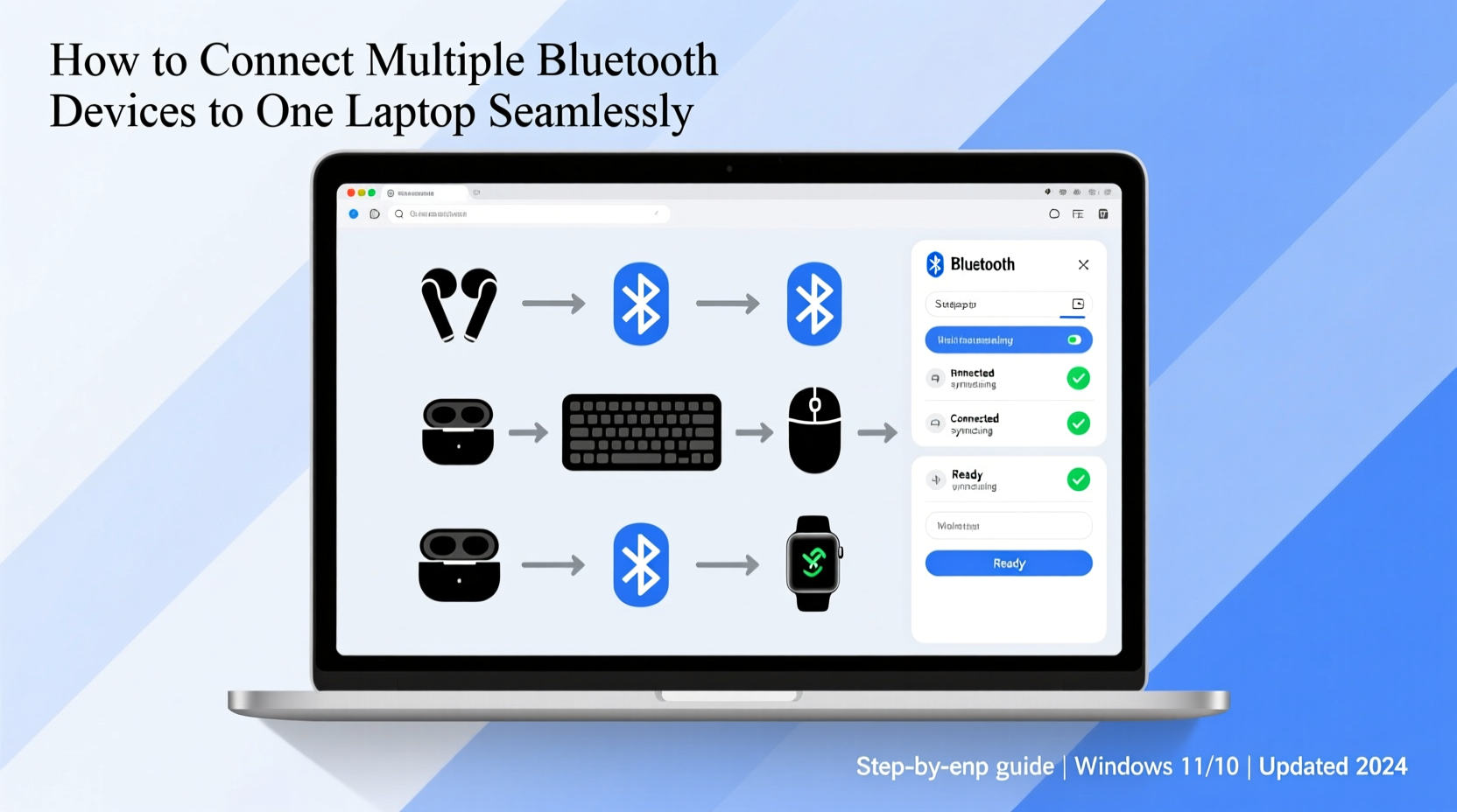 how to connect multiple bluetooth devices to one laptop seamlessly