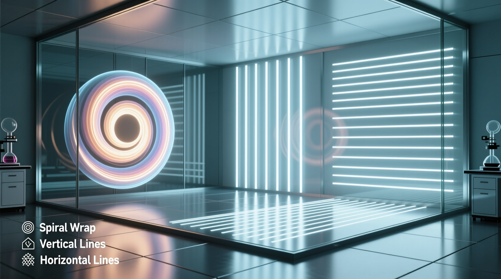 is a spiral light wrap technique better than vertical or horizontal lines