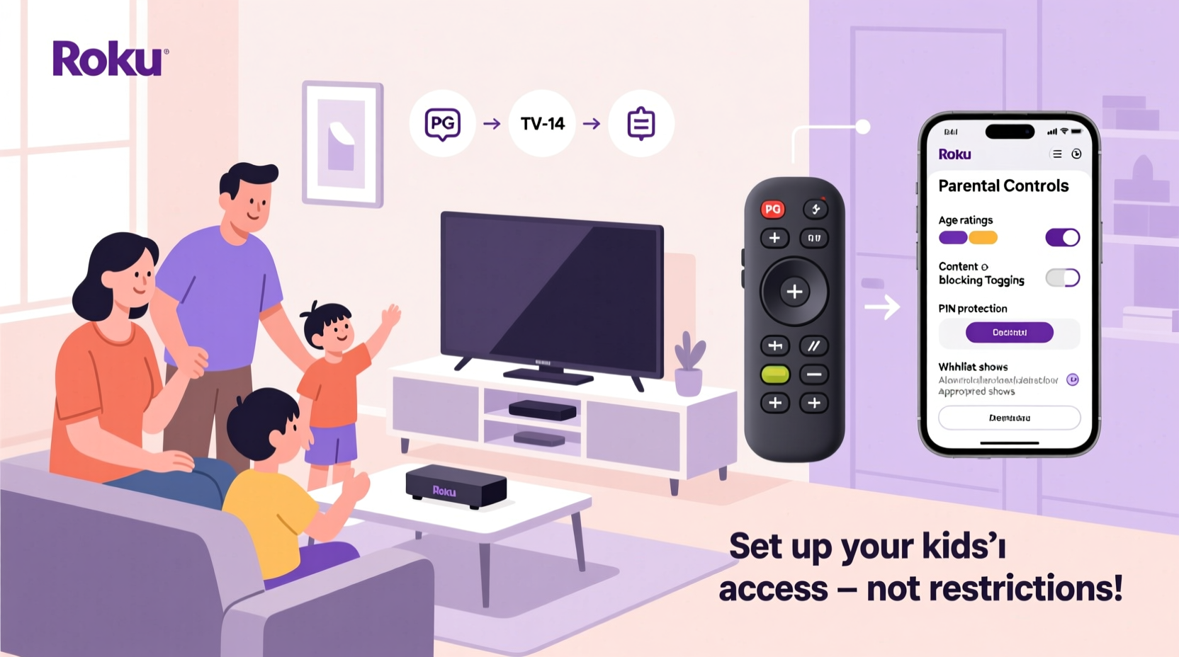 how to set up parental controls on roku without blocking everything your kids want