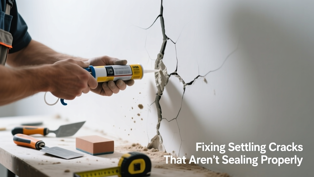 Fixing Settling Cracks That Aren’t Sealing Properly