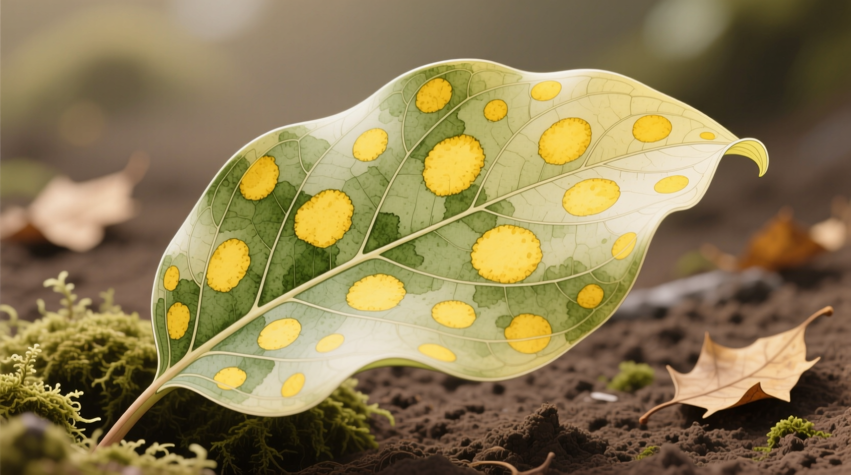 yellow spot leaf plant