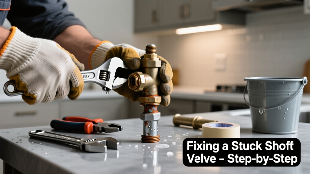 Fixing a Stuck Water Main Shutoff in the Kitchen