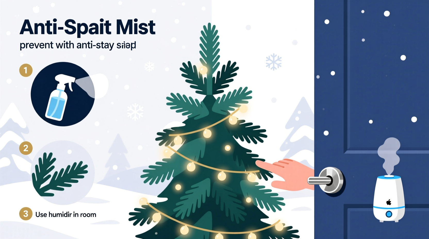 how to prevent static shock when touching your christmas tree branches